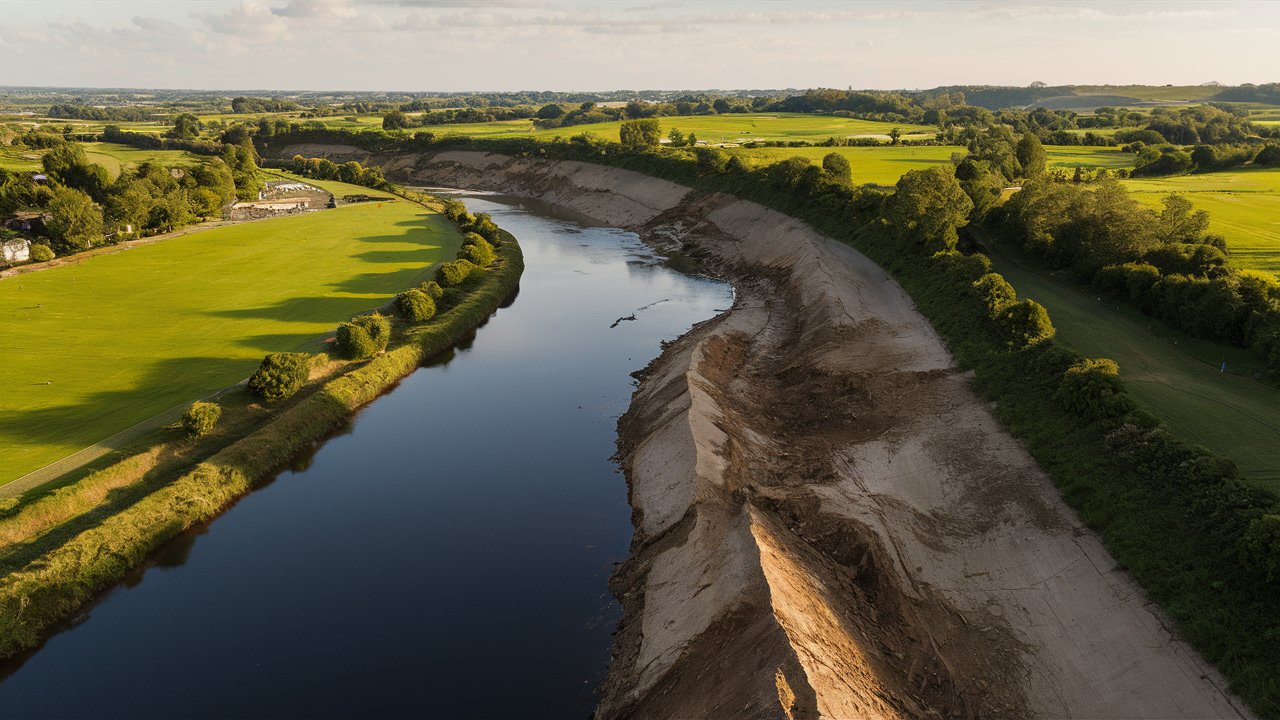 riverbank collapse iford playing fields